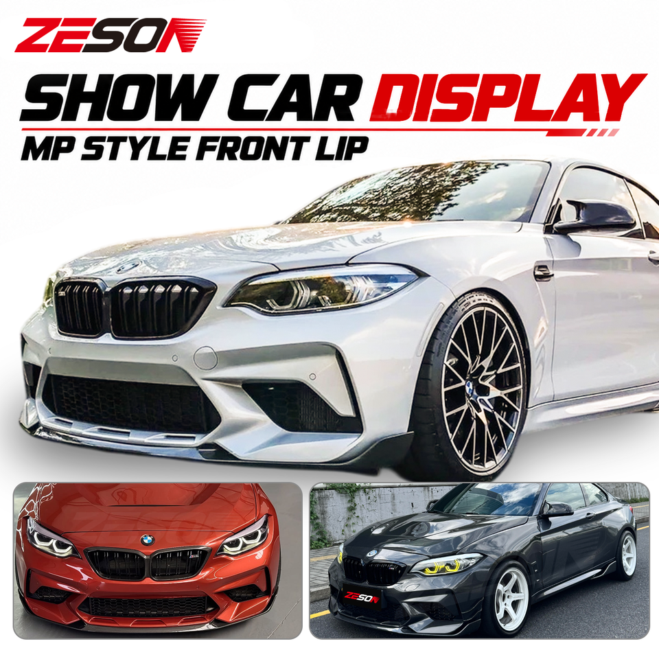 Mp Style Car ZESON MP Style Carbon Fiber Front Lip Front Bumper Splitter for BMW F87 ...