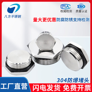 ปลั๊กกันระเบิดสแตนเลส 304 แบบแปดทิศทาง ฝาปิดเกลียวหกเหลี่ยมสำหรับใช้กับท่อไฮดรอลิกในงานเครื่องจักรกล - Product Image 3
