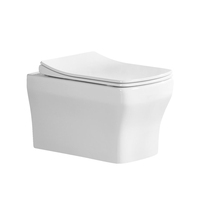 AIDI vente à chaud CE moderne salle de bain UF housse de siège en céramique sans rebord carré suspendu cuvette de toilette