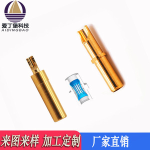 Copper Spring Socket <b>Pin</b> Cylindrical Head Plated For Electronics Connectors Customizable ADB0001 - Product Image 3