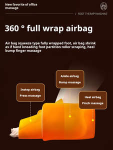Massaggiatore per Piedi 4D Elettrico Riscaldato con Impastamento e Pressione d'Aria per Alleviare il Dolore ai Piedi, per Viaggi e Uso in Ufficio - Product Image 4