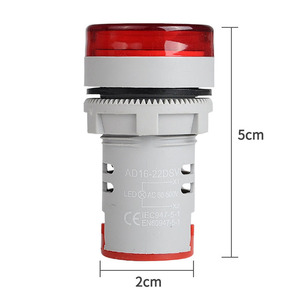 ST16V indicateur de <span class=keywords><strong>signal</strong></span> de tension ca 22mm rond LED affichage numérique voltmètre tête AC 60-500V ampères indicateur de compteur - Product Image 3