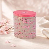 Boîtes d'emballage classiques en étain ovales personnalisées de haute qualité avec logo pour biscuits, thé, bonbons, cosmétiques
