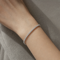 Bracelet tennis en or massif 10K 14K 18K avec diamant de laboratoire rond de 4 mm à quatre griffes, 10 carats, 6,75 pouces, bijoux fins, vente en gros personnalisée