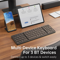 Keyboard Lipat Nirkabel 5.1 dengan Tombol Scissor, Ukuran Penuh, Dilengkapi Keypad Numerik, Dapat Diisi Ulang USB-C untuk iPad, Laptop, Tablet, dan Perjalanan