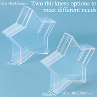 Boîtes en acrylique transparentes en forme d'étoile SUNSHING en vrac, présentoir à biscuits et snacks, boîte cadeau pour mariage, conteneur en plastique pour chocolats et bonbons