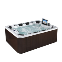 Moderna Bañera de Hidromasaje Portátil Rectangular, Spa de Masaje para Varias Personas, Ecológica, Inteligente, con Temperatura Constante, de Acrílico