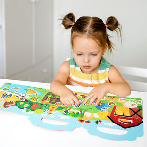 Impression offset sur papier gelée couché pour enfants Images colorées Enfants Jouets sensoriels éducatifs <span class=keywords><strong>Livre</strong></span> autocollant réutilisable - Product Image 3