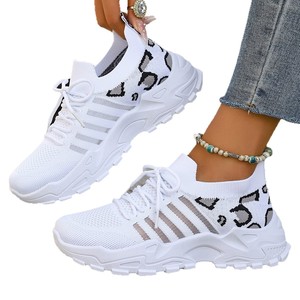 Nuove <span class=keywords><strong>Sneakers</strong></span> Versatili da Donna, Scarpe con <span class=keywords><strong>Tacco</strong></span> <span class=keywords><strong>Alto</strong></span> di Grande Taglia, Suola Spessa, Traspiranti, Design Casual in Tessuto Fly-Woven per Camminare - Product Image 5