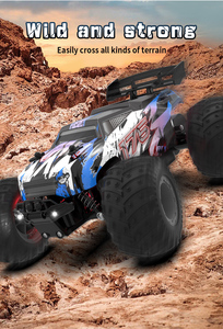 Voitures RC JJRC Q175 1:18 à grandes roues 2,4 GHz 2WD, <span class=keywords><strong>Monster</strong></span> <span class=keywords><strong>Truck</strong></span> tout-terrain, vitesse élevée 20 km/h, voiture de course RC - Product Image 2