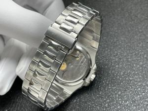 Caja de plata de lujo hecha a mano con dimensiones de 40 mm para reloj mecánico automático para hombre. Esfera de acero inoxidable de 22 mm. - Product Image 4