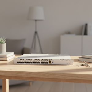เราเตอร์สวิตช์ Mikrotik CRS326-24S+2Q+RM ระดับองค์กร พร้อมพอร์ต SFP+ 24 ช่อง และ QSFP+ 40G 2 ช่อง ระบบคลาวด์สมาร์ท CRS326-24S+2Q+RM - Product Image 1