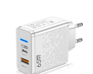 Chargeur USB 65W QC3.0 Charge rapide pour chargeur de téléphone portable de type C 30W Adaptateur de charge USB C