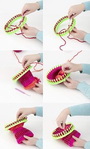 ProgiftSpace Set di 4 Telai Circolari per Maglieria Fai-da-Te, per Cappelli, Sciarpe, Scialli, Maglioni, Calzini e Coperte - Product Image 3