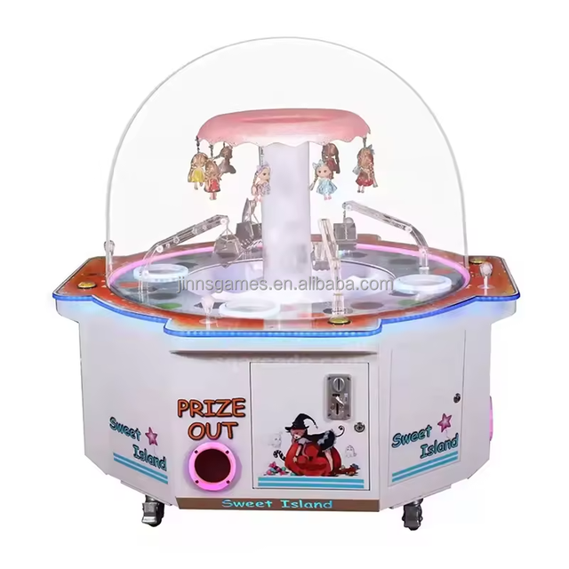 4 Players Kids Crane Machine Coin-Operated Candy and Toy Catching Arcade Games Vending Candy Claw Machine at Fun Centers