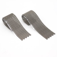 Tissu conducteur en argent pour blindage EMI, joint adhésif acrylique sensible à la pression plié en C, mousse de polyuréthane découpée sur mesure