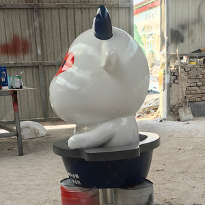 Escultura de ternero de fibra de vidrio, adorno de animales para exteriores, figura hecha a mano para montar en el suelo - Product Image 3