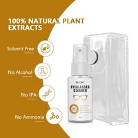 OEM 20ml extrait naturel de plante lunettes de soleil et lunettes Kit de nettoyage de lentilles sans alcool avec chiffon pour produits d'entretien des lunettes