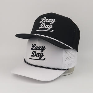 Topi Baseball <span class=keywords><strong>Golf</strong></span> Premium Custom Bordir 3D 5 Panel Anti Air dengan Lubang Laser dan Tali - Product Image 3