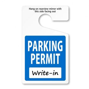 Permis de stationnement personnalisé à suspendre - Carte de permis vierge réutilisable en PVC pour rétroviseur de voiture - Vente en gros - Product Image 2