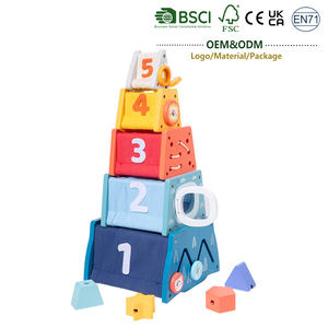 Giocattoli Educativi Montessori 3-in-1: Torre Impilabile a Razzo Multifunzionale per Abbinamento Forme e Riconoscimento Colori per Neonati - Product Image 1