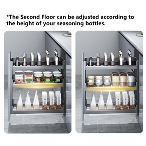Organizador de Especias Extraíble HNOSS para Cocina, Paquete de 2, Cesta Vertical Estrecha para Especias - Product Image 3