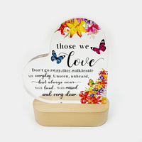 Base de lampe LED en bois en forme de cœur, plaque acrylique sentimentale pour anniversaire, remise de diplôme, Noël, cadeau