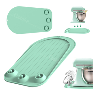 Organisateur de mixeur tout-en-un et tapis antidérapant : protège les comptoirs, réduit le bruit et range les accessoires dans une base en silicone. - Product Image 3