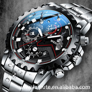 Montre pour homme Black Warrior, montre en acier inoxydable, étanche, lumineuse, à quartz, O202 - Product Image 3