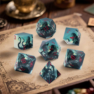 Dés à imprimer pour TRPG Dungeons&Dragons Jeu de table Polyédrique Résine DND <span class=keywords><strong>Dragon</strong></span> Octopus Dice Miniature 7 pièces - Product Image 2