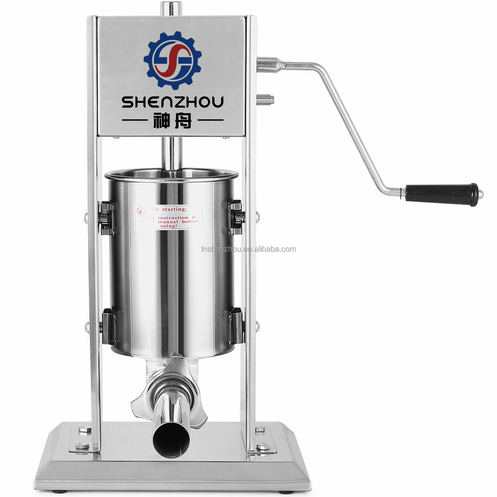 Вертикальный домашний колбасный шприц 5 л, 2 скорости, пресс для мяса из нержавеющей стали