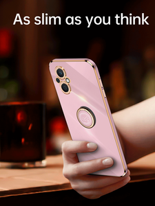 เคสฝาหลังสีทึบอุปกรณ์เสริมโทรศัพท์มือถือชุบแบบนิ่ม TPU นิ่มหรูหราสำหรับ A96 OPPO/<span class=keywords><strong>reno7z</strong></span> /oneplus Nord N20 5G ห่วงเคสโทรศัพท์ - Product Image 4