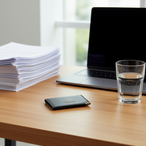 Tarjeta Business Card Holder 24U Leather Gold Embossed Red Black Navy - Product Image 2