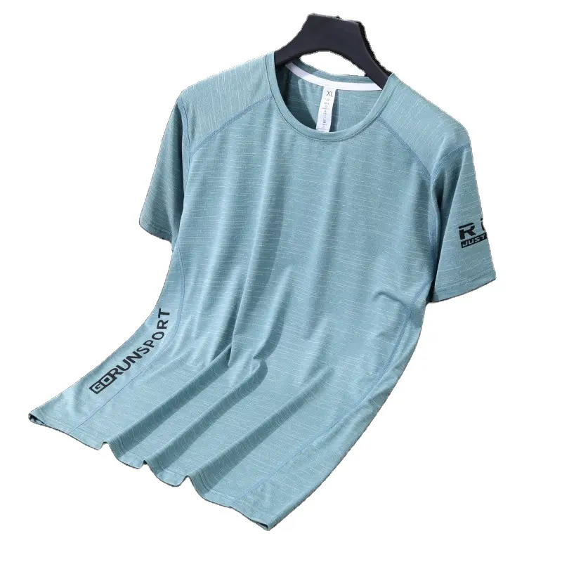 Custom Printing Herren T-Shirts 8% Elasthan 92% Polyester Herren Sporta nzug Langs chlaf T-Shirt