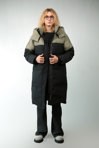 מעיל puffer ארוך יוניסקס שרוול ארוך מרוסק החורף למטה מעילים פרסה ברדס - Product Image 5