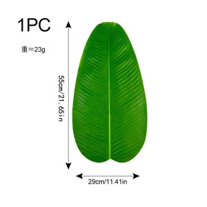 Bestseller Künstliche Bananenblätter Tischsets Daun <span class=keywords><strong>Pisang</strong></span> für Hawaiianische Party Dschungel-Abenteuer Themenparty Deko Tischläufer Pflanze - Product Image 6