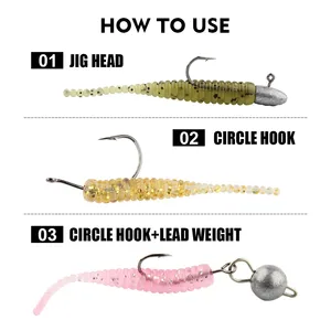 Spinpoler cebo de pesca suave 40mm PVC Finesse Ajing gusano <span class=keywords><strong>Dropshot</strong></span> palo cola gusano suave Mini señuelo Jig cebo Artificial agua salada - Product Image 5