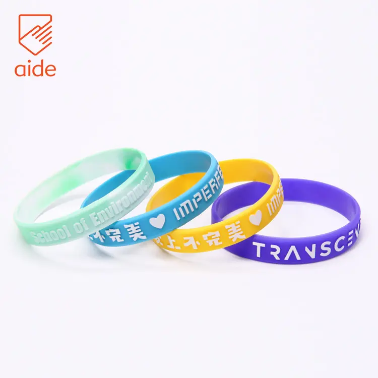 High quality Custom Rubber Silicone Wristband bracelet For Promotion Gift And Events