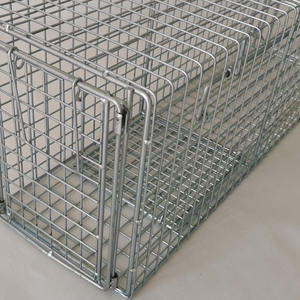 Gabbia per il trasporto degli animali controllo degli animali trappola per animali vivi umana trappola per conigli riutilizzabile con porta libera - Product Image 6