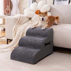 Ayarlanabilir, Çıkarılabilir, Yıkanabilir, Modern Tasarımlı Kumaş Evcil Hayvan Merdiveni, Küçük ve Büyük Köpekler, Kediler, Yüksek Yataklar, Merdiven, Oturma Odası, Dış Mekan için - Product Image 3