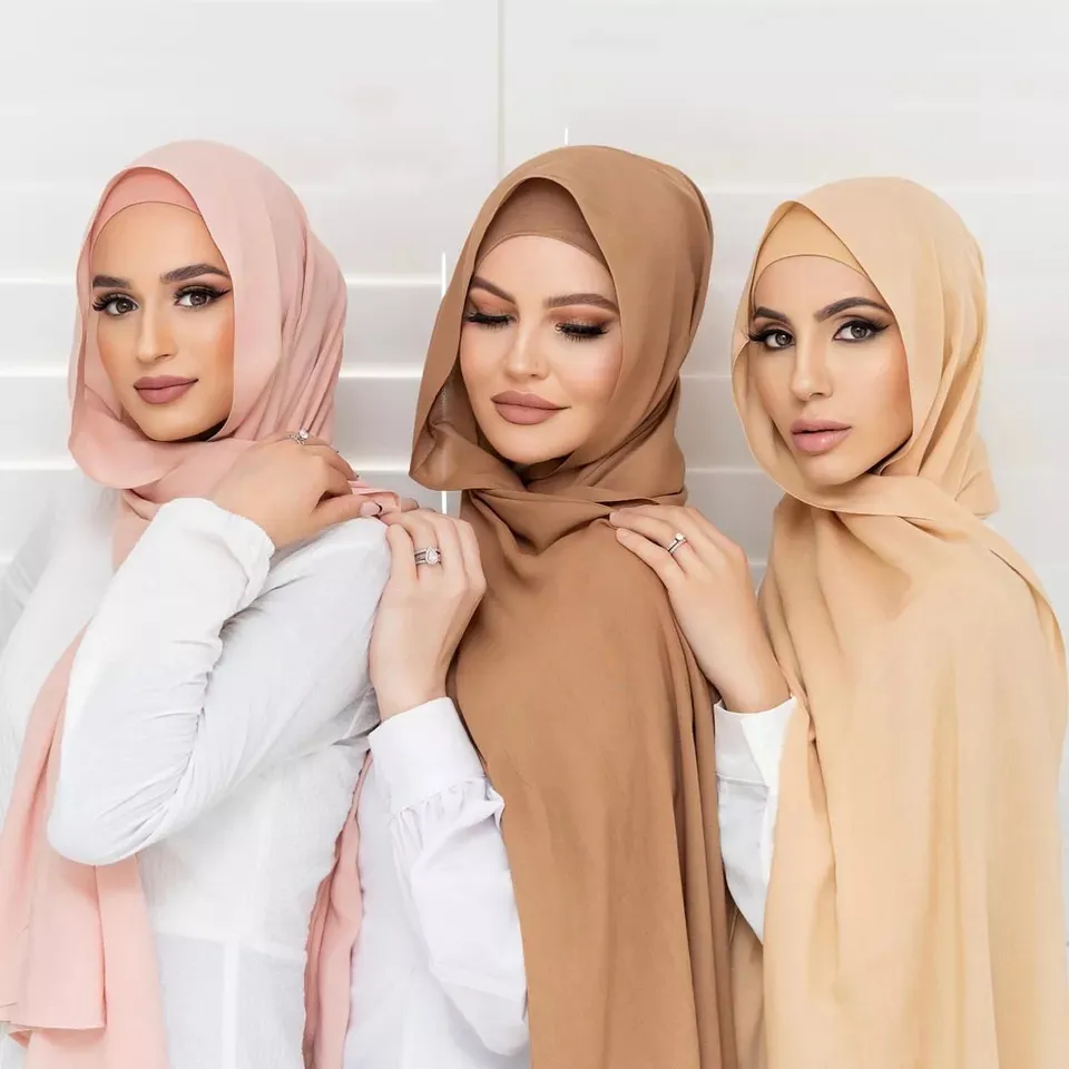 2022 Hot Selling Custom Muslim Hijab Matching Inner Cap Instant Chiffon Hijab Match For Color Cotton Jersey Inner Undercap