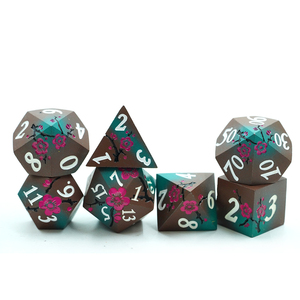 7 pièces fleur dés ensemble avec dégradé coloré mdn RPG jouets portables pour adultes enfants <span class=keywords><strong>TRPG</strong></span> D4 D6 D8 D10 D12 D20 - Product Image 2