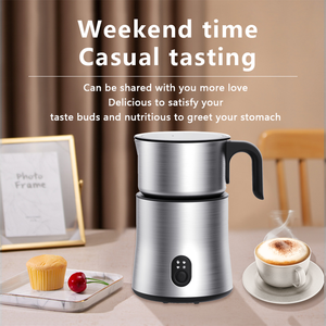 Espumador de <span class=keywords><strong>leche</strong></span> eléctrico profesional de gran capacidad, <span class=keywords><strong>calentador</strong></span> de <span class=keywords><strong>espuma</strong></span> mezclador automático para café para baristas ocupados, entusiastas del café - Product Image 6