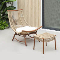 Chaises longues de jardin en rotin modernes pour les loisirs en plein air