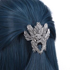 Pinza para el pelo gótica vikinga, pinza para el pelo de bruja pagana, pinza para el pelo de ángel, pinza para el pelo retro vikinga de ángel de seis alas, pinza para el pelo con ojo de Dios - Product Image 3