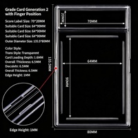 Kartu Slab Gen 2 Tanpa Slot Jari |   Pelindung Keras Transparan untuk Kartu Yu-Gi-Oh Berperingkat PSA BGS