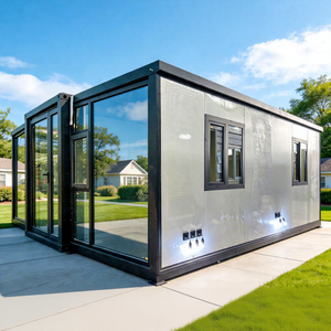 Comedor para Personal, Casa Contenedor Modular Expandible de 20 Pies con Ventana de Aleación de 930 mm, Moderna Casa Móvil Plegable Galvanizada Tipo Villa - Product Image 1