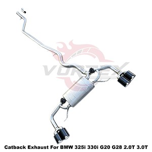 Vortex Performance 304 Stainless Steel <b>Exhaust</b> System Mirror Polished Fits 325i 330i G20 G28 2.0T 3.0T Electronic Valve Tuning - Product Image 4