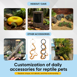 Decorazione in plastica a forma di foglia con ventosa per rettili e anfibi, per il riposo, il riparo e l'arrampicata, accessori per terrari e <span class=keywords><strong>habitat</strong></span>. - Product Image 3