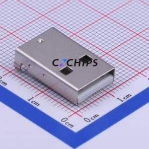 U-USBAR04P-M003 USB Connector SMD Connector ( Connector Type: Type-A )( Gender: Male )( Mounting Type: Sink Board ) - Product Image 1